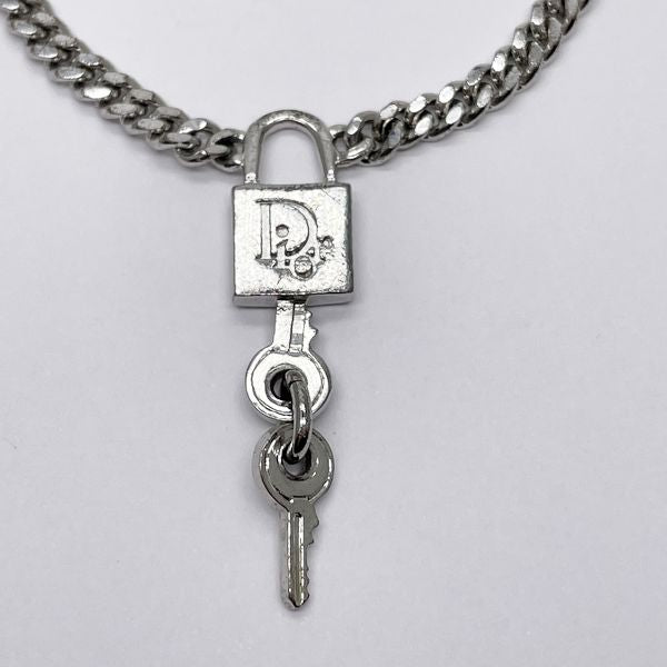Christian Dior 复古徽标 Cadena 钥匙扣金属女士手链 银色 [二手 B/标准] 20431054