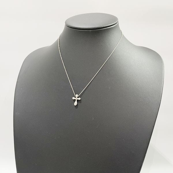 TIFFANY&amp;Co. Tiffany Teardrop Cross Pendant Silver 925 Women's Necklace Silver [Used B/Standard] 20431060