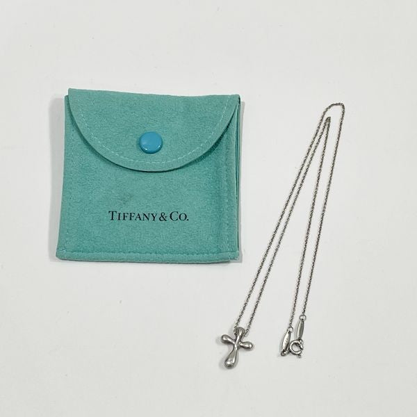 TIFFANY&amp;Co. Tiffany Teardrop Cross Pendant Silver 925 Women's Necklace Silver [Used B/Standard] 20431060