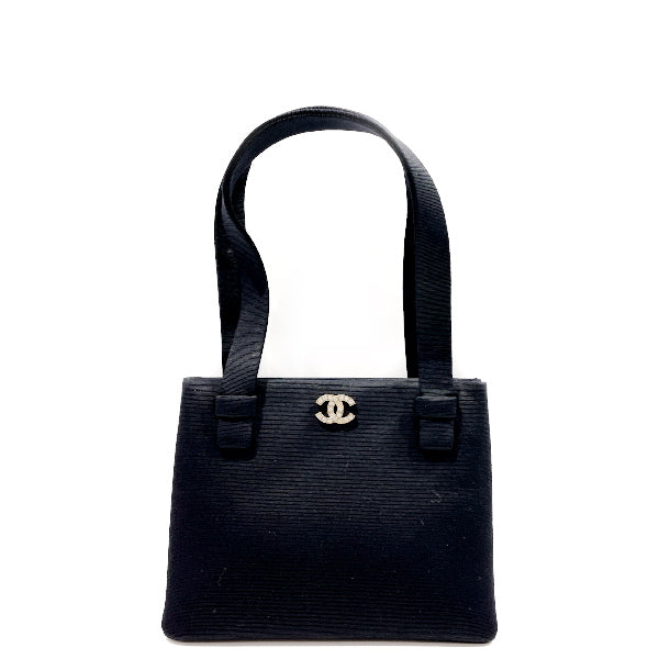 CHANEL Rare Coco Mark Rhinestone G Hardware Mini Vintage Handbag Jersey Ladies [Used AB] 20230922