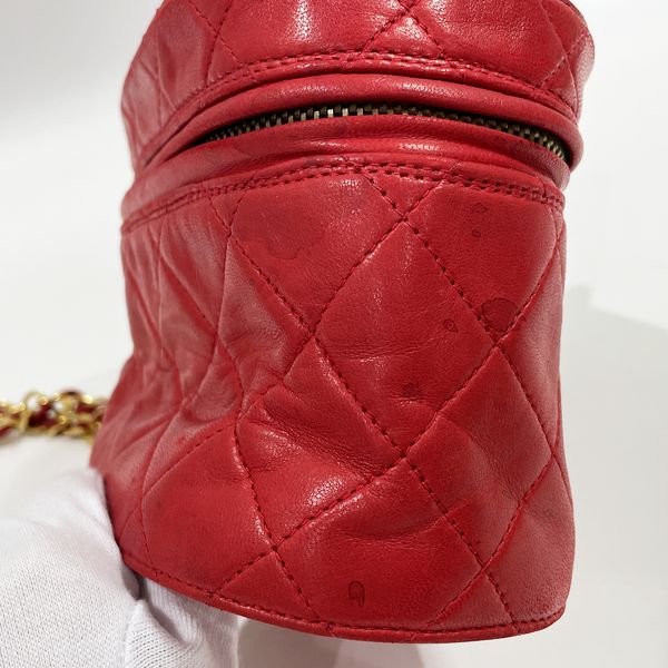 CHANEL Matelasse Coco Mark Fringe Tassel Cylindrical Mini Crossbody Vintage Shoulder Bag Lambskin Women's [Used B] 20230922