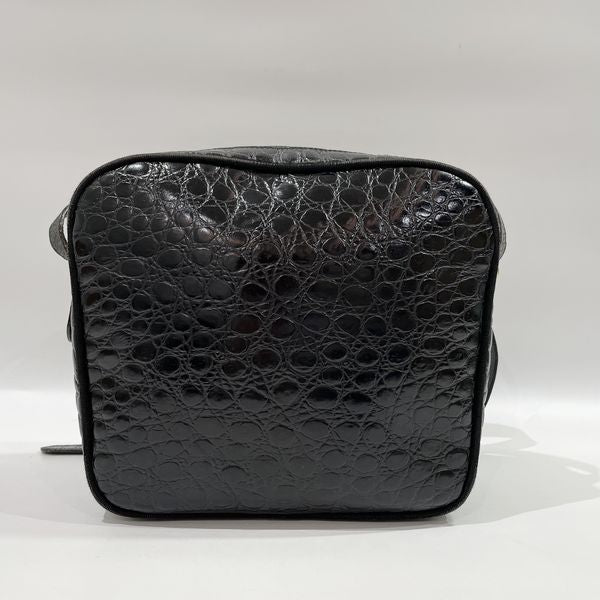 Salvatore Ferragamo Vintage Vara Embossed Crossbody Ladies Shoulder Bag Black [Used B/Standard] 20431168