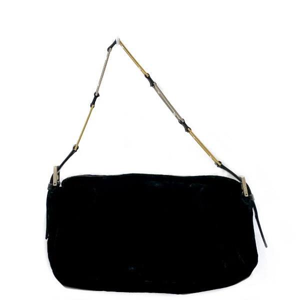FENDI Vintage FF Chain Shoulder Bag One Shoulder Women's Shoulder Bag Black [Used B/Standard] 20431179