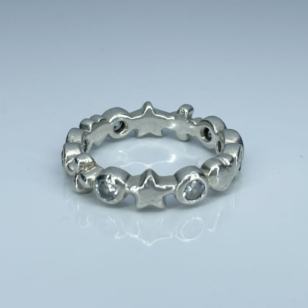 LOVE&amp;HATE Heart Star Zirconia Charm No. 5 Ring Silver 925 Women's [Used B] 20240314