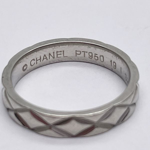 CHANEL Matelasse No. 50/9.5 Ring Pt950 Platinum Women's [Used B] 20231004