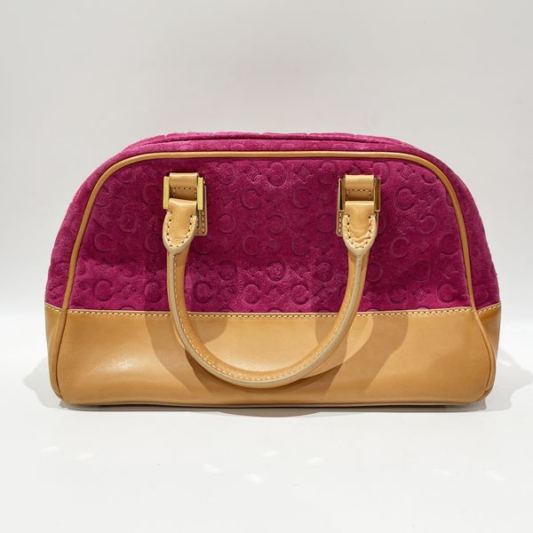CELINE Vintage C Macadam Mini Ladies Handbag Beige x Pink [Used B/Standard] 20431643