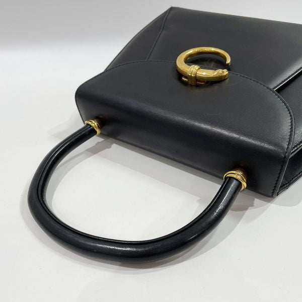 CARTIER Vintage Panther Motif Trinity Metal Fittings Women's Handbag Black [Used B/Standard] 20431645