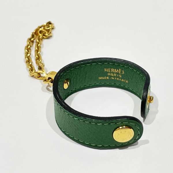 HERMES Glove Holder Nomad Green x Gold Key Chain Green x Gold [Used AB/Slightly Used] 20431649