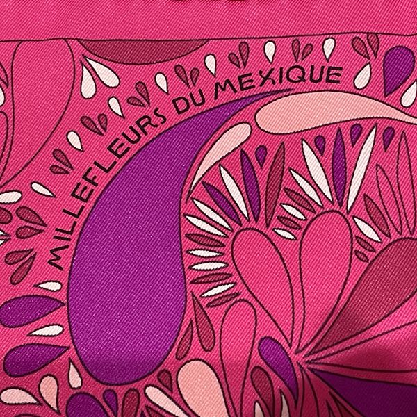 HERMES CARRE 70 MILLEFLEURS DU MEXIQUE Mexican Flower Scarf Silk Women's [Used B] 20231030