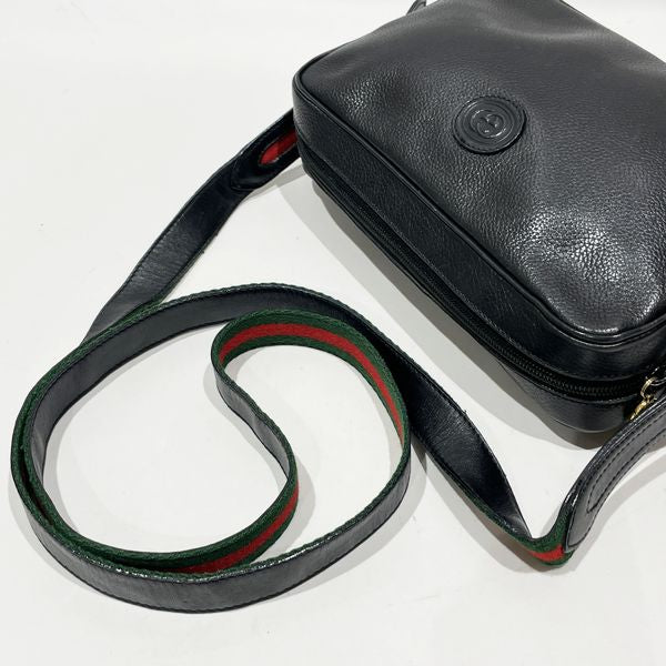 GUCCI Gucci Vintage Interlocking G Sherry Line Square Crossbody Ladies Shoulder Bag 007.14.0052 Black [Used AB/Slightly Used] 20431661