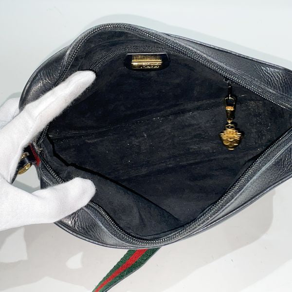 GUCCI Gucci Vintage Interlocking G Sherry Line Square Crossbody Ladies Shoulder Bag 007.14.0052 Black [Used AB/Slightly Used] 20431661