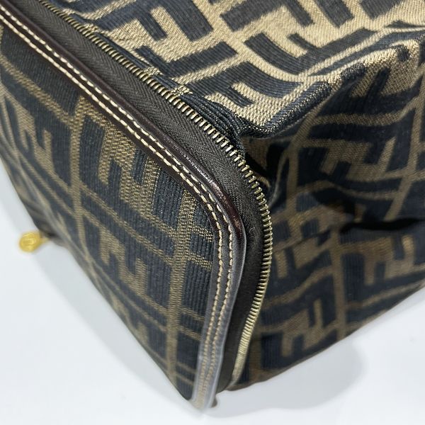 FENDI Vintage Zucca Eco Bag Foldable Women's Tote Bag Brown x Black [Used AB/Slightly Used] 20431665