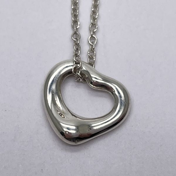 TIFFANY&amp;Co. Tiffany Open Heart 11mm Silver 925 Women's Necklace Silver [Used AB/Slightly Used] 20431695