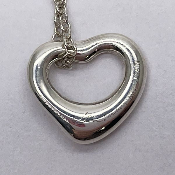 TIFFANY&amp;Co. Tiffany Open Heart 11mm Silver 925 Women's Necklace Silver [Used AB/Slightly Used] 20431695