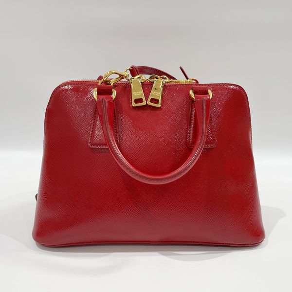 PRADA Saffiano Vernick 2WAY Women's Handbag BL0838 Red [Used B/Standard] 20431699