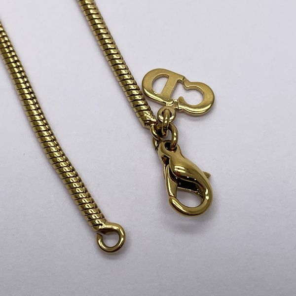 【極美品】Dior　ディオール　スネークチェーン　ネックレス　ゴールド　CDロゴ約44㎝付属品