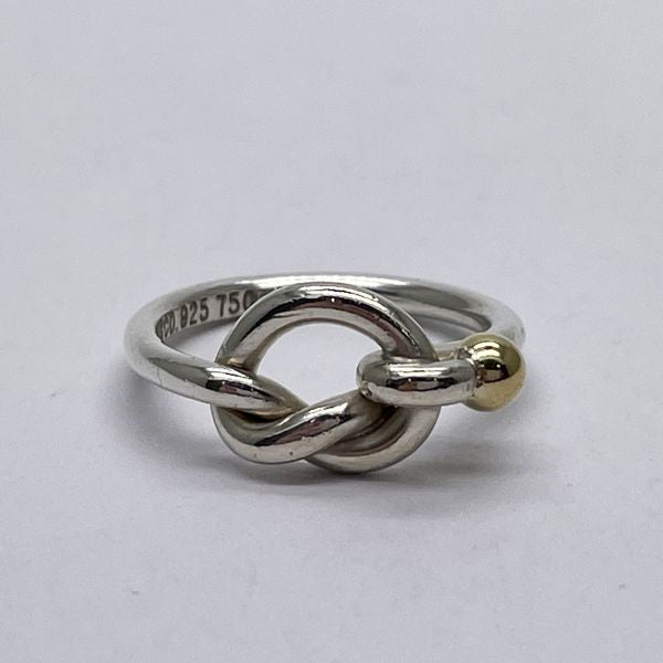 TIFFANY&amp;Co. Tiffany Hook &amp; Eye Love Knot Silver 925 K18YG Women's Ring No. 11 [Used AB/Slightly Used] 20432020