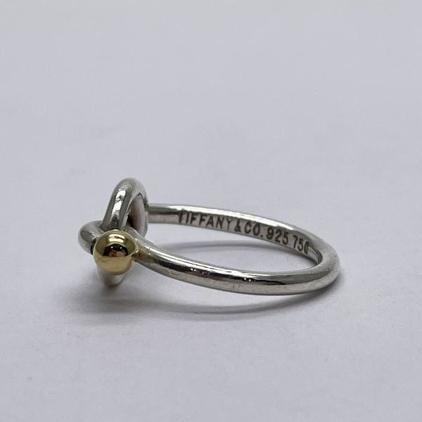 TIFFANY&amp;Co. Tiffany Hook &amp; Eye Love Knot Silver 925 K18YG Women's Ring No. 11 [Used AB/Slightly Used] 20432020