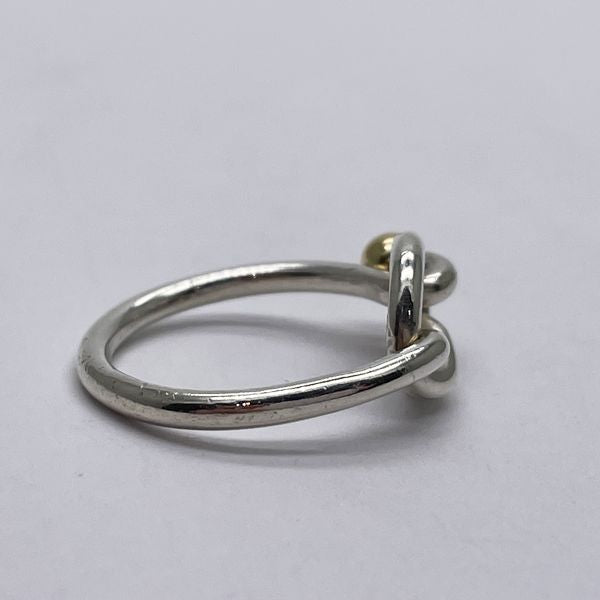 TIFFANY&amp;Co. Tiffany Hook &amp; Eye Love Knot Silver 925 K18YG Women's Ring No. 11 [Used AB/Slightly Used] 20432020