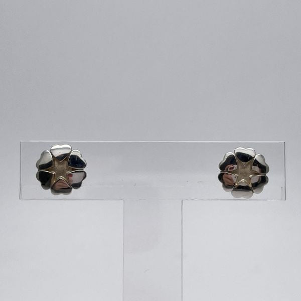 TIFFANY&amp;Co. Tiffany Heart Flower Motif Silver 925 Women's Earrings Silver [Used B/Standard] 20432021