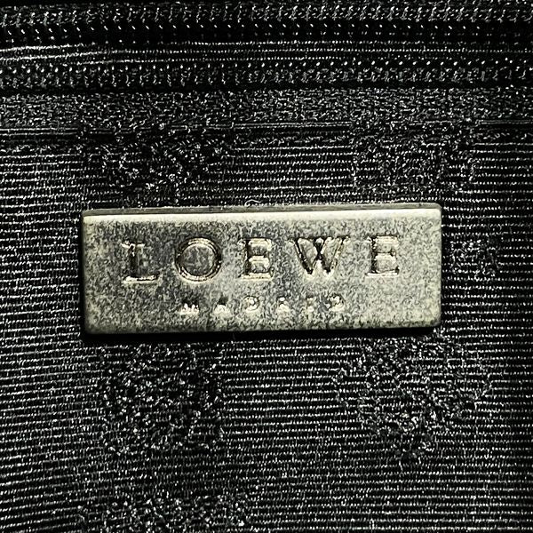 LOEWE ロエベ ヴィンテージ ロゴ スクエア レディース ハンドバッグ ブラック 【中古AB/使用感小】 20432058