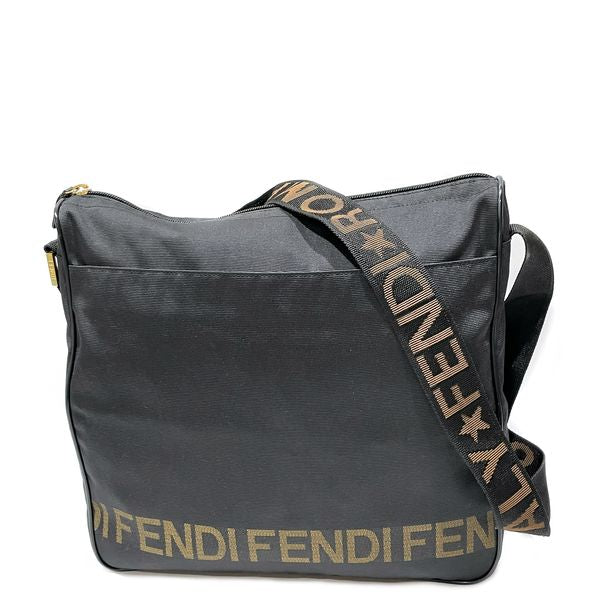 FENDI Vintage Logo with Pouch Crossbody Ladies Shoulder Bag Black x Brown [Used AB/Slightly Used] 20432060