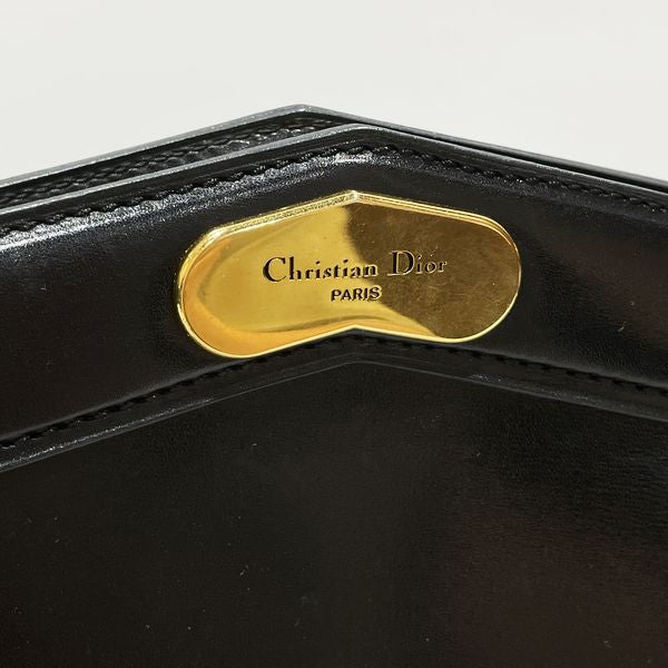Christian Dior クリスチャンディオール ヴィンテージ ロゴ プレート 肩掛け レディース ハンドバッグ ブラック 【中古B/標準】 20432070