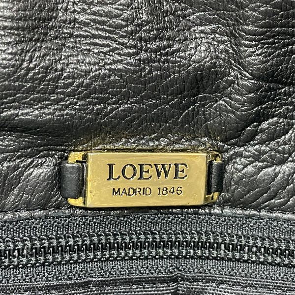 LOEWE Vintage Anagram Nappa Crossbody Women's Shoulder Bag Black [Used AB/Slightly Used] 20432074