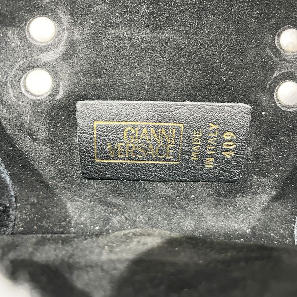 Gianni Versace ジャンニ・ヴェルサーチ ヴィンテージ メデューサ ベルトポーチ ウエストポーチ用 メンズ ポーチ ブラック 【中古AB/使用感小】 20432086