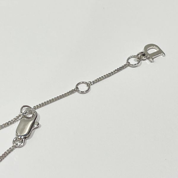 Christian Dior Ribbon Rhinestone Metal Women's Bracelet Silver x Pink [Used AB/Slightly Used] 20432088