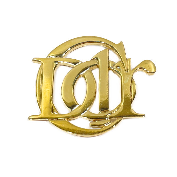 Christian Dior クリスチャンディオール ヴィンテージ ロゴ GP レディース ブローチ ゴールド 【中古AB/使用感小】 20432091