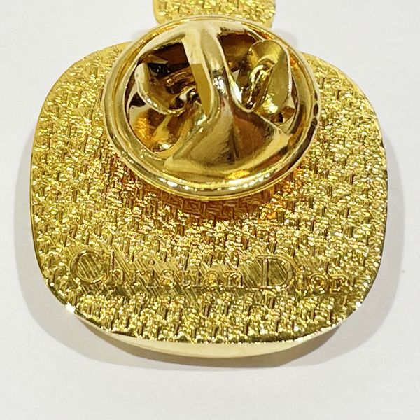クリスチャンディオール Christian Dior 香水瓶モチーフ サークル型 丸型 ヴィンテージ アクセサリー ブローチ GP ゴールド