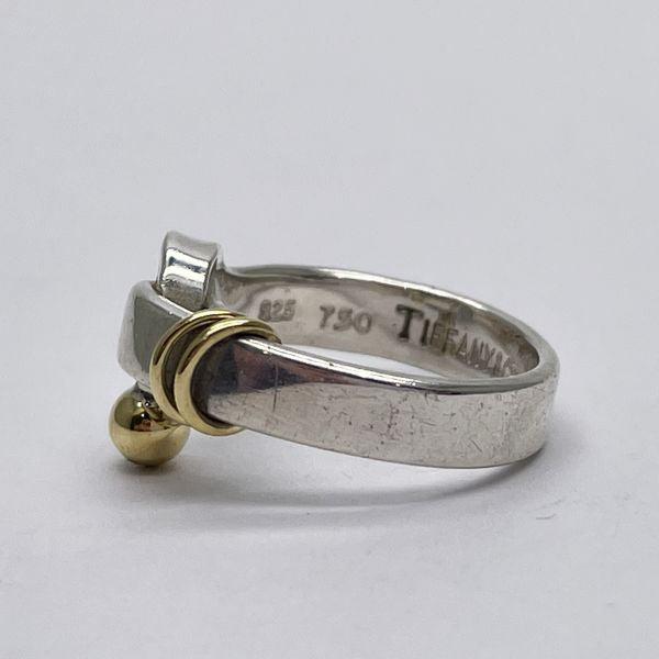 TIFFANY&amp;Co. Tiffany Hook &amp; Eye Silver 925 K18YG Women's Ring No. 9 Silver x Gold [Used AB/Slightly Used] 20432096