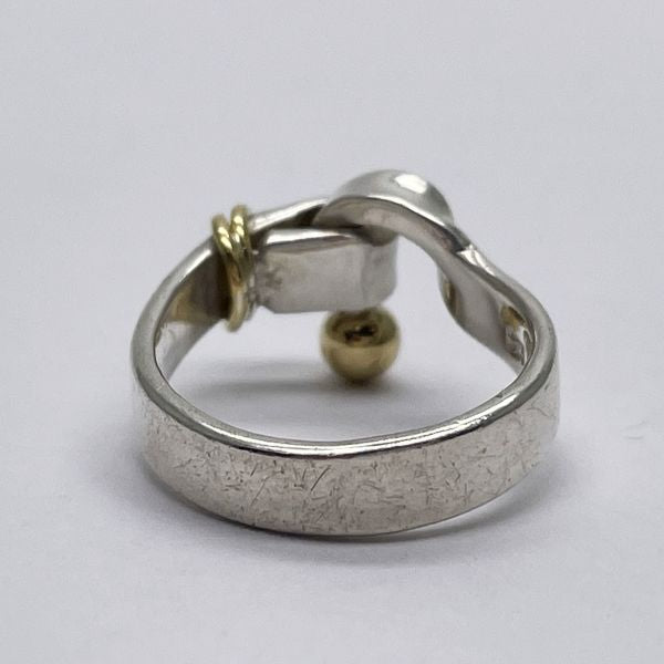 TIFFANY&amp;Co. Tiffany Hook &amp; Eye Silver 925 K18YG Women's Ring No. 9 Silver x Gold [Used AB/Slightly Used] 20432096