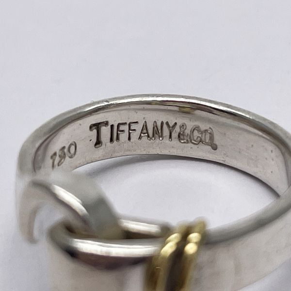 TIFFANY&amp;Co. Tiffany Hook &amp; Eye Silver 925 K18YG Women's Ring No. 9 Silver x Gold [Used AB/Slightly Used] 20432096