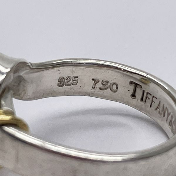 Used AB/Slightly used] TIFFANY&Co. Tiffany Hook & Eye Silver 925  K18YG Women's Ring No. 9 Silver x Gold 20432096
