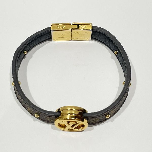 Used B/Standard] LOUIS VUITTON Bracelet LV Circle Reversible Monogram Canvas  Women's Bracelet M6173F Brown x Black 20432494