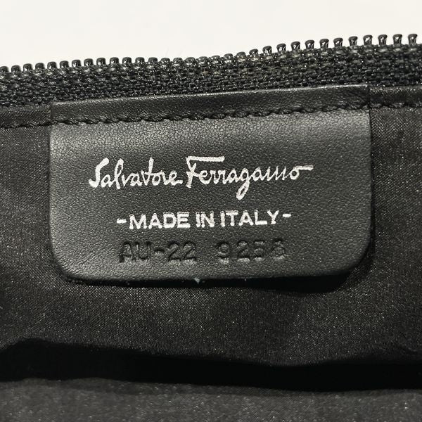 Salvatore Ferragamo サルヴァトーレフェラガモ ヴァラ リボン 2WAY バニティ ミニ レディース ハンドバッグ ブラック 【中古B/標準】 20432860