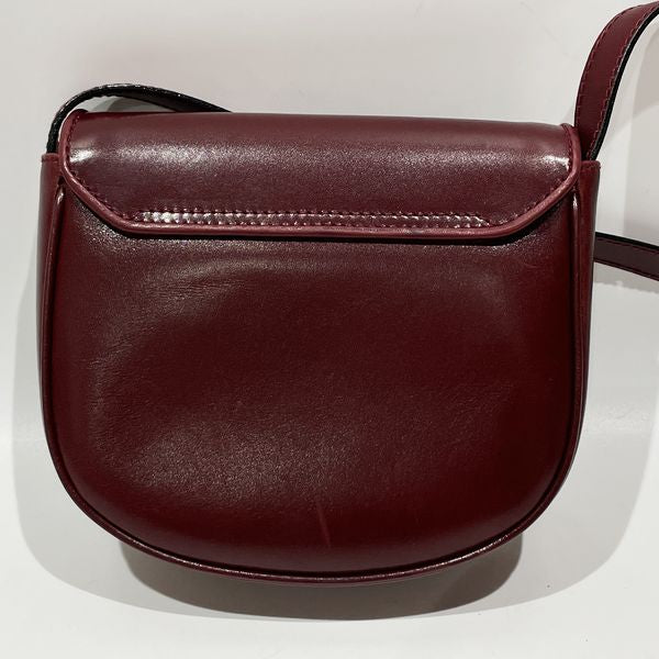 CELINE Triomphe Hardware Mini Crossbody Vintage Shoulder Bag Leather Women's [Used B] 20231016