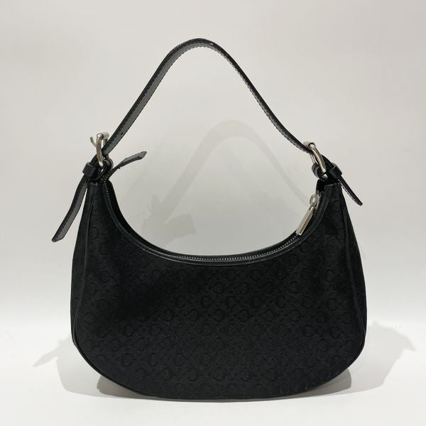 CELINE C Macadam One Shoulder Mini Women's Shoulder Bag Black [Used AB/Slightly Used] 20432869