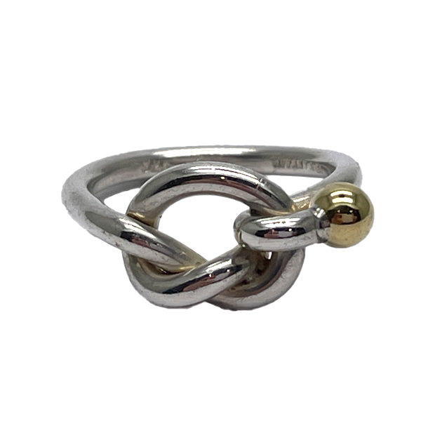 TIFFANY&amp;Co. Tiffany Hook &amp; Eye Love Knot Silver 925 K18YG Women's Ring No. 8 Silver x Gold [Used AB/Slightly Used] 20432873