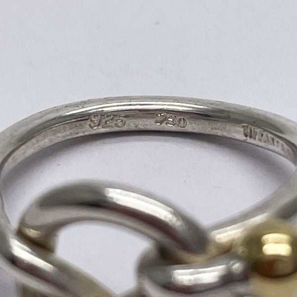 TIFFANY&amp;Co. Tiffany Hook &amp; Eye Love Knot Silver 925 K18YG Women's Ring No. 8 Silver x Gold [Used AB/Slightly Used] 20432873