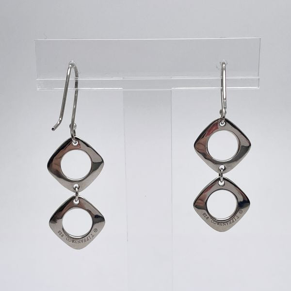 TIFFANY&amp;Co. Tiffany Vintage Cutout Square Drop Hook Silver 925 Women's Earrings Silver [Used AB/Slightly Used] 20432875