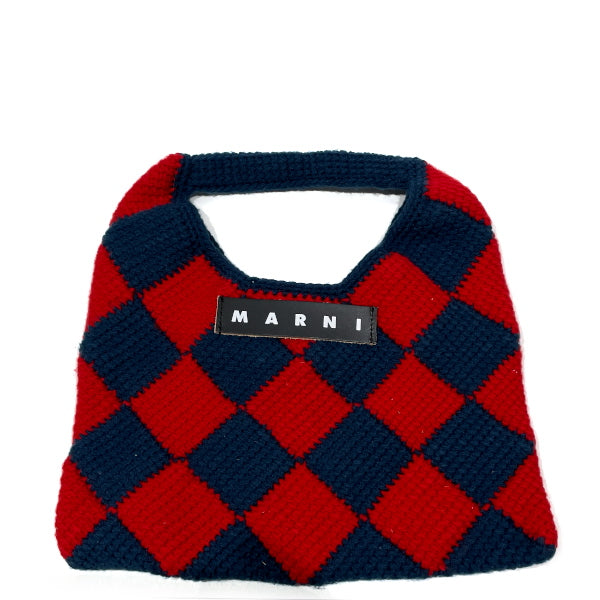 MARNI MARKET Market 小号女士单肩包海军蓝 x 红色 [二手 A/状况良好] 20433261