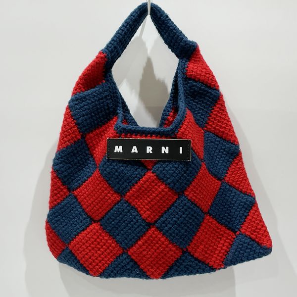 MARNI MARKET Market 小号女士单肩包海军蓝 x 红色 [二手 A/状况良好] 20433261