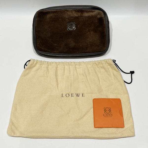 LOEWE Vintage Anagram Crossbody Women's Shoulder Bag Brown [Used B/Standard] 20433264