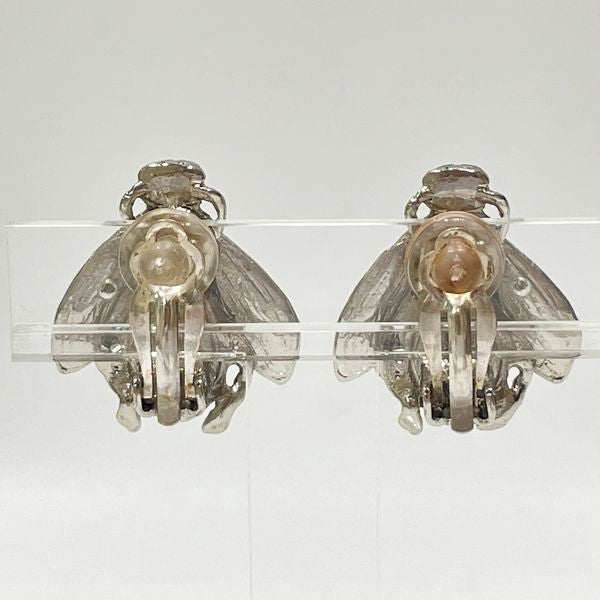 Christian Dior Vintage Bee Metal Women's Earrings Silver [Used B/Standard] 20433268