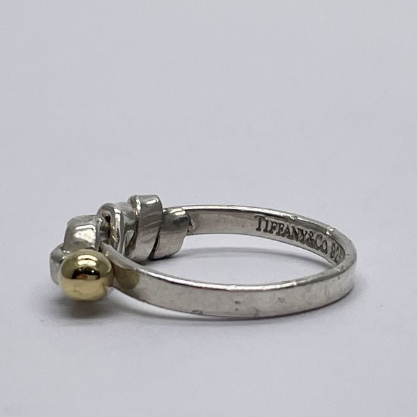 TIFFANY&amp;Co. Tiffany Hook &amp; Eye Love Knot Silver 925 K18YG Women's Ring No. 11 Silver x Gold [Used B/Standard] 20433278