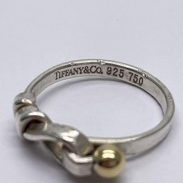 TIFFANY&amp;Co. Tiffany Hook &amp; Eye Love Knot Silver 925 K18YG Women's Ring No. 11 Silver x Gold [Used B/Standard] 20433278