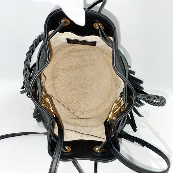 J&amp;M Davidson Carnival Fringe 2WAY Drawstring Crossbody Ladies Shoulder Bag Black [Used B/Standard] 20433650